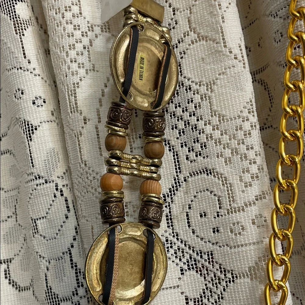 Vintage Cato Gold and Silver Pendant Belt Adjustable